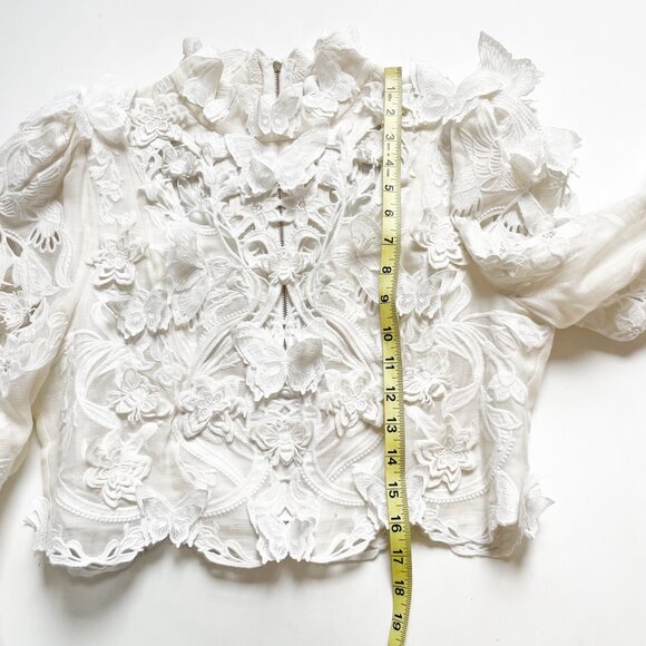 Zimmermann Luminous Embroidered Bodice Natural Size AU 3 US 10 - Picture 12 of 15
